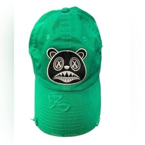 Green Bear Embroidered dad  Cap
